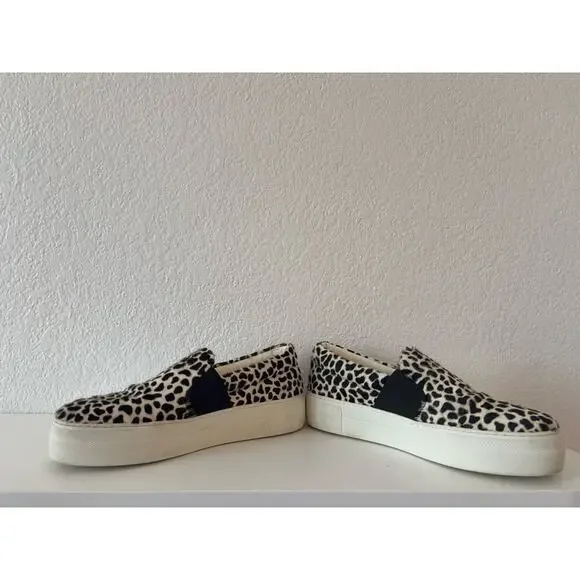 B50 Moncler Leopard Ponyhair Leather Loafer Animal Print Sneakers Women 36 US 6 - Picture 3 of 11